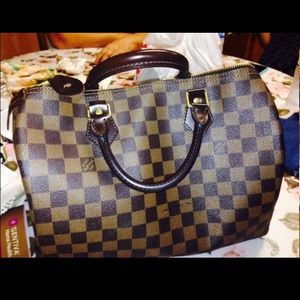 LOUIS VUITTON SPEEDY 30 Damier Ebene Hand Bag