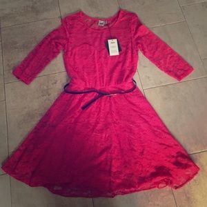 ASOS Pink Lace Skater Dress