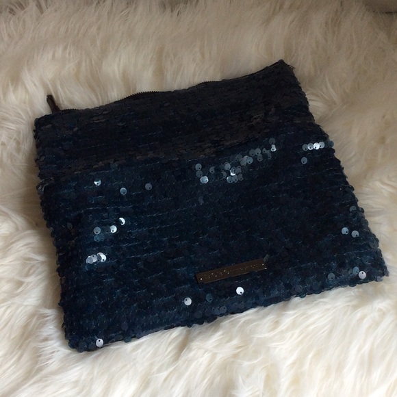 Sequins blue clutch bag - Picture 1 of 2