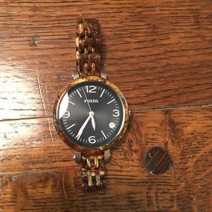 Resin  Heather mid sized Fossil watch