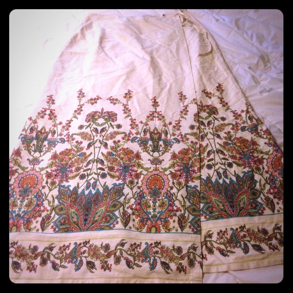 Tan wrap skirt
