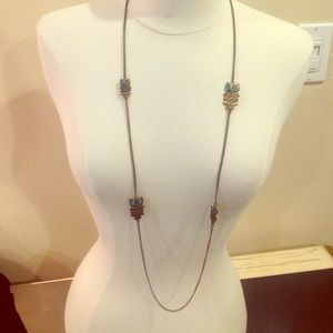 Long Gold Owl Necklace