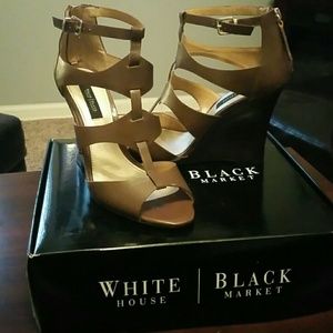 Briget Brown Wedge Sandal Heels