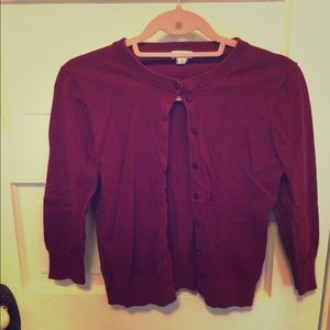 ❎SOLD❎ J Crew Berry colored cardigan
