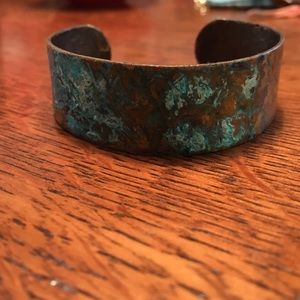 Bangle copper and turquoise