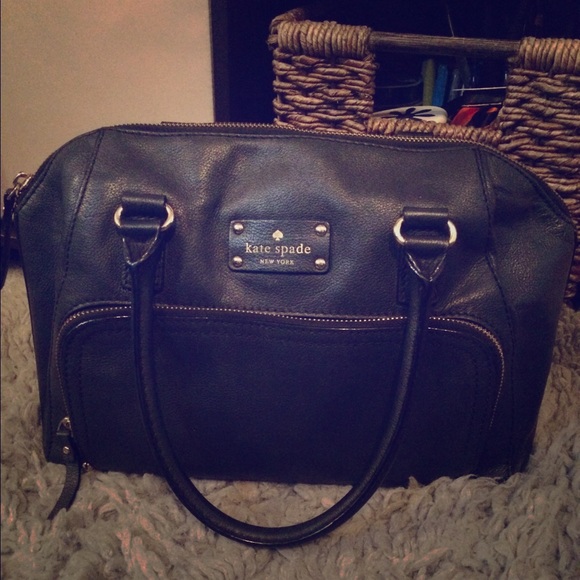 Black Kate Spade bag! Such a perfect size