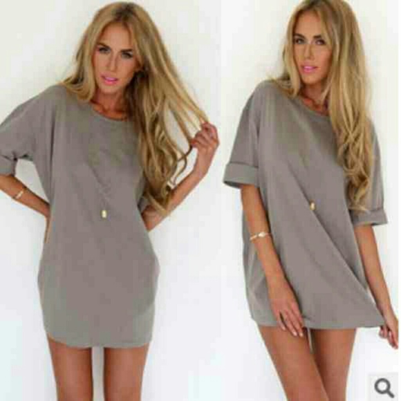 *1 HR SALE* Grey T-Shirt Dress/Shirt