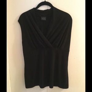Black sleeveless blouse