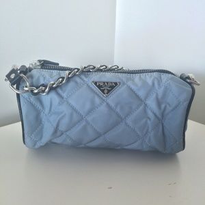 Prada quilted chain clutch