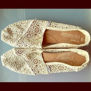 Toms lace ivory shoes women's 9