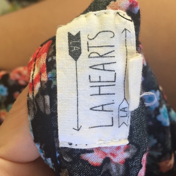 Coral and blue floral romper - Picture 2 of 2