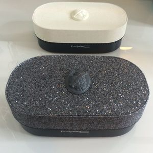 MAC makeup containers (gray and white)