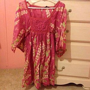 Pink oriental style dress M-XL