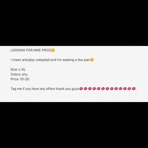 Looking for Nike Pros😊👀