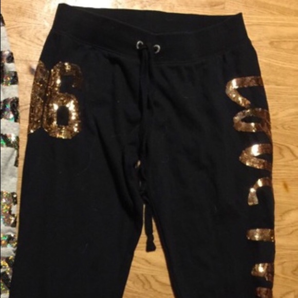 VS black bling Capri sweats.
