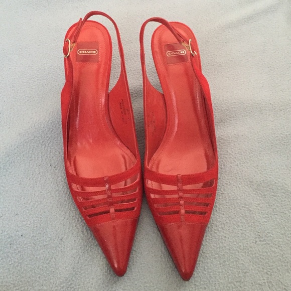 Authentic COACH shoes red beautiful