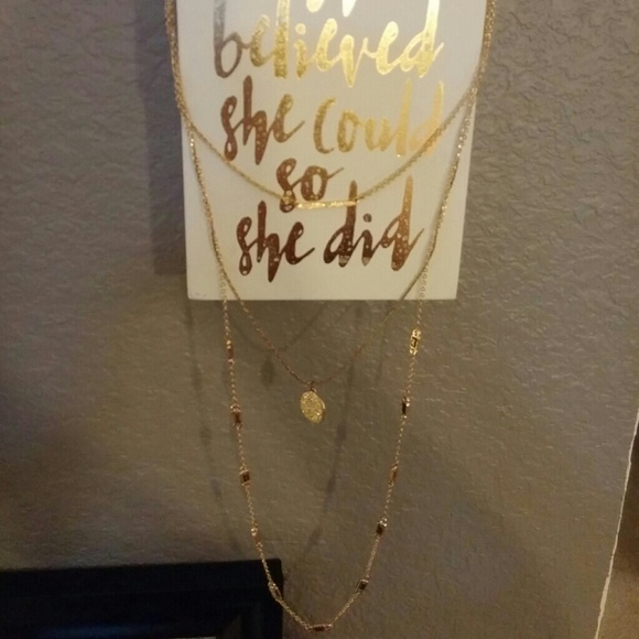New York & Company Jewelry - 💳💵🔒SOLD IN BUNDLE Gold Tri Necklace🔒💵💳