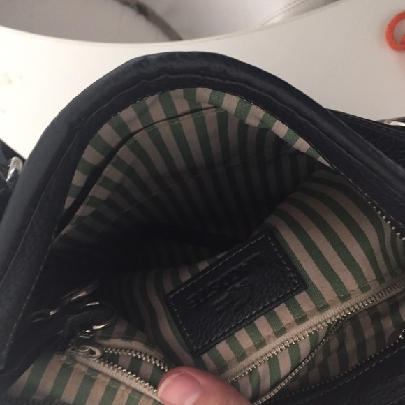 Black Lacoste leather Messenger Bag. - Picture 4 of 4