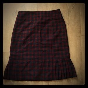 Brooks Brothers Wool Plaid Pencil