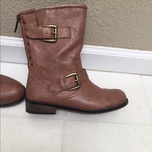 Steve Madden brown leather booties.