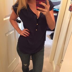 Forever 21 Navy Blouse