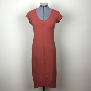 Mid-Length Hi-Lo Dress w/Raw Hem
