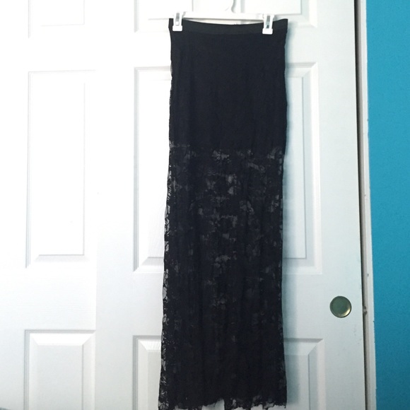 Black Lace maxi skirt