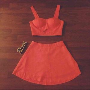 HPx3🎉🎉F21 Cropped top and skirt.