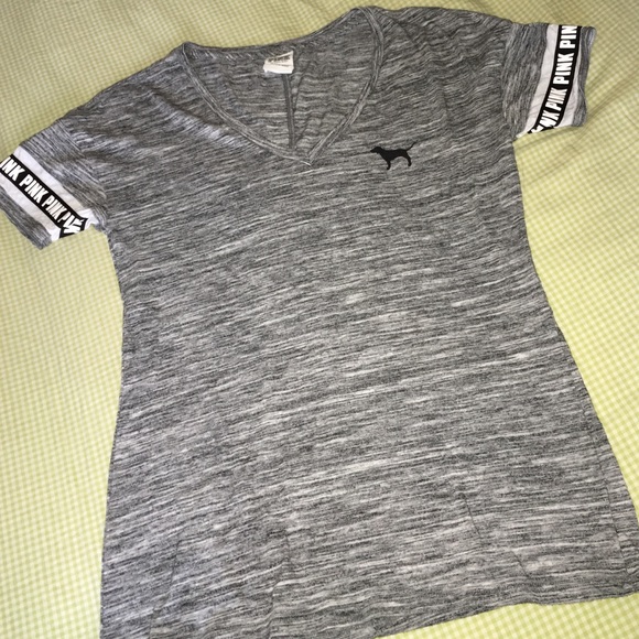 PINK Marled Grey Tee