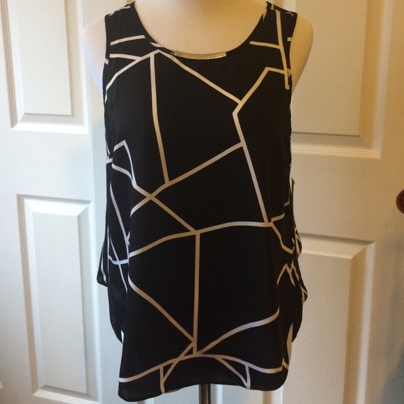 NWT DKNYC High/Low Silk Sleeveless Blouse - Picture 2 of 4