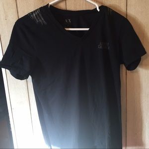 Armani exchange v neck winged shirt