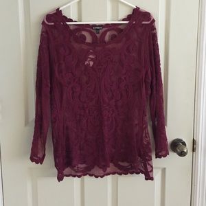 Express See-through Crochet Top