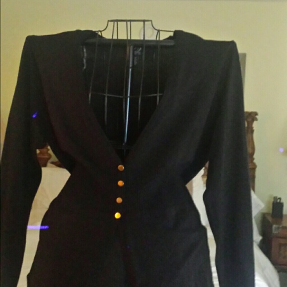 Black 4 button closure cardigan sweater. - Picture 2 of 3