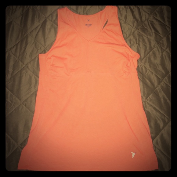 Orange pastel racer back athletic shirt