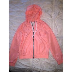 "Zine" Coral/ Pink Windbreaker from PacSun