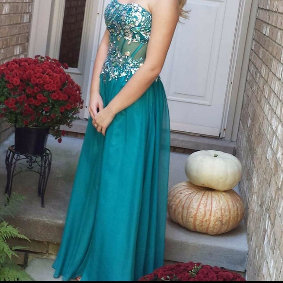 Aqua Blue Homecoming/Prom Dress