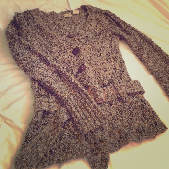 BKE belted sweater size M