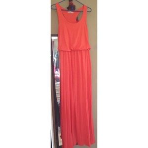 LONG CORAL DRESS