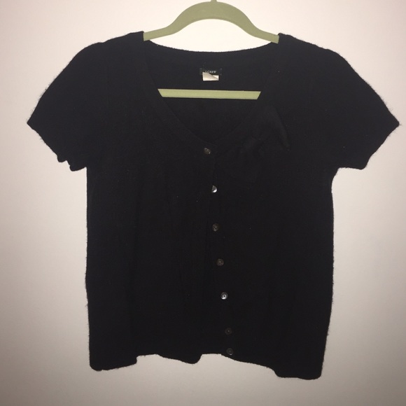 Cashmere blend J. Crew cardigan with bow detail