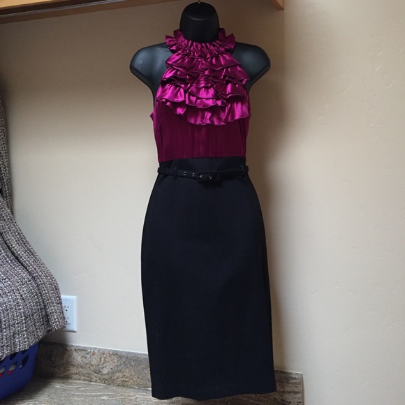 Beautiful colored high neck dress