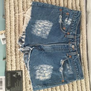Levi High Waisted Jean Shorts