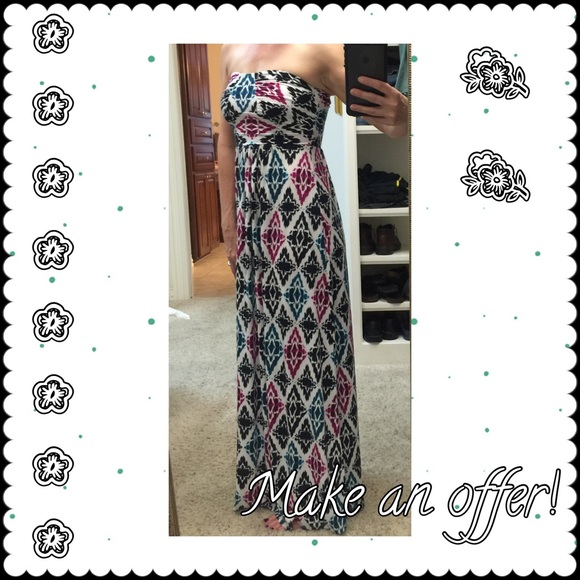Ann Taylor multi-colored maxi dress - Picture 1 of 2
