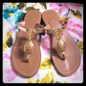 Lilly Pulitzer Pineapple Flip Flops