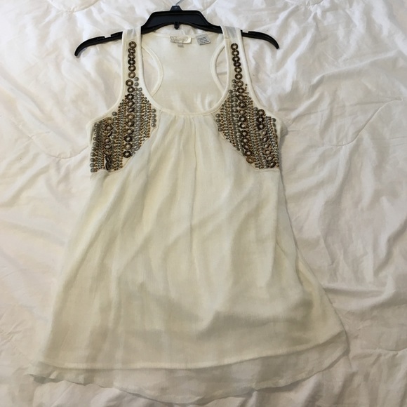 FINAL SALE Miss Me embellished tank top size L