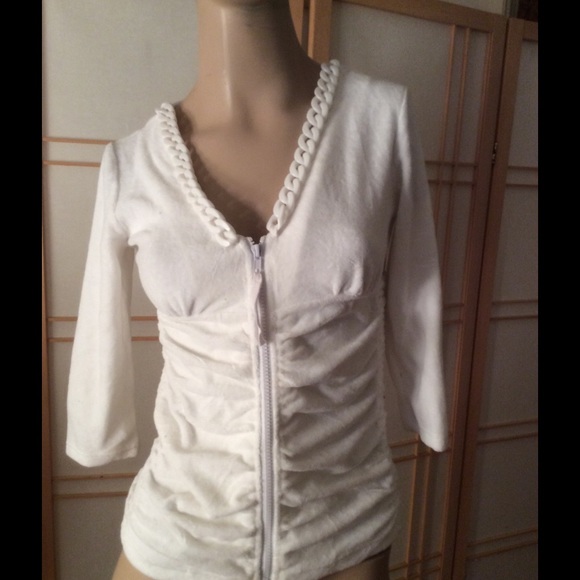 NWOT $78 BOSTON PROPER SWEARE ZIPPER FRONT SZ-XS