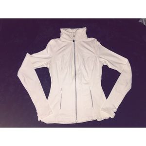 Rare Lululemon White Yogi Ruffle Jacket