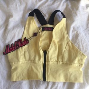Motel kasha crop top sports bra size small