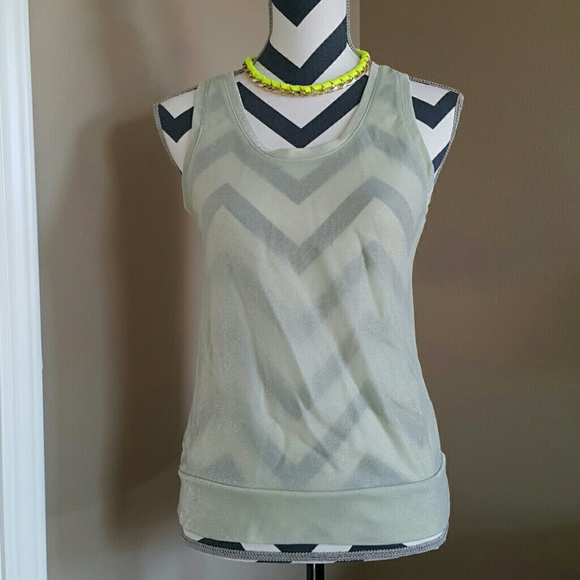 Mint seethrough tank tops
