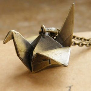 Paper Crane Necklace