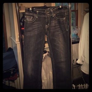 Black/dark gray Miss Me jeans